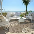 thumbnail image 6 of Addison Rugs Chantille Indoor/Outdoor Transitional Floral Chocolate Washable Round Rug, 8' x 8', 6 of 6