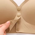 thumbnail image 4 of Front Button Wireless Bras for Women Plus Size, Soft Support Sleeveless Comfortable Daily Underwear, 4 of 8