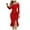 Red, variant on Womens Off The Shoulder Party Dresses Glitter Long Sleeve Slit Mermaid Bodycon Prom Dress Evening Cocktail Midi Dress Black XXL