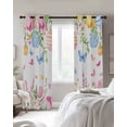 thumbnail image 4 of Pink Spring Floral Easter Blackout Curtains for Bedroom Living Room Darkening Curtains 90 Inch Farmhouse Tulip Flowers Black Out Window Curtain Privacy Window Treatment Grommet Drapes 52"x90"x2, 4 of 9