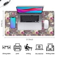 thumbnail image 5 of Long Mouse Pads for Desk,Pioneer Flower Floral Print Pattern Desk Mats on Top Of Desks, Desk Mouse Pad Extra Large with 3mm Non-Slip Base and Stitched Edge for Gaming,Office,Work,Home 31.5"x15.7", 5 of 6