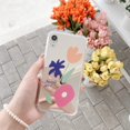 thumbnail image 3 of Luxury Mirror Back Case for iPhone XR, Lovely Floral Flower Cover for Girls Women Clear Four-Corner Soft TPU Bumper Protective Slim Shockproof Case for iPhone XR 6.1'', 3 of 7