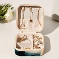 thumbnail image 6 of Swan Travel Portable Earring Organizer Decorative Box Necklace Holder: Square Jewelry Storage for Rings, Earrings, Necklaces, Bracelets, and More - Suitable for Girls and Women, 6 of 6
