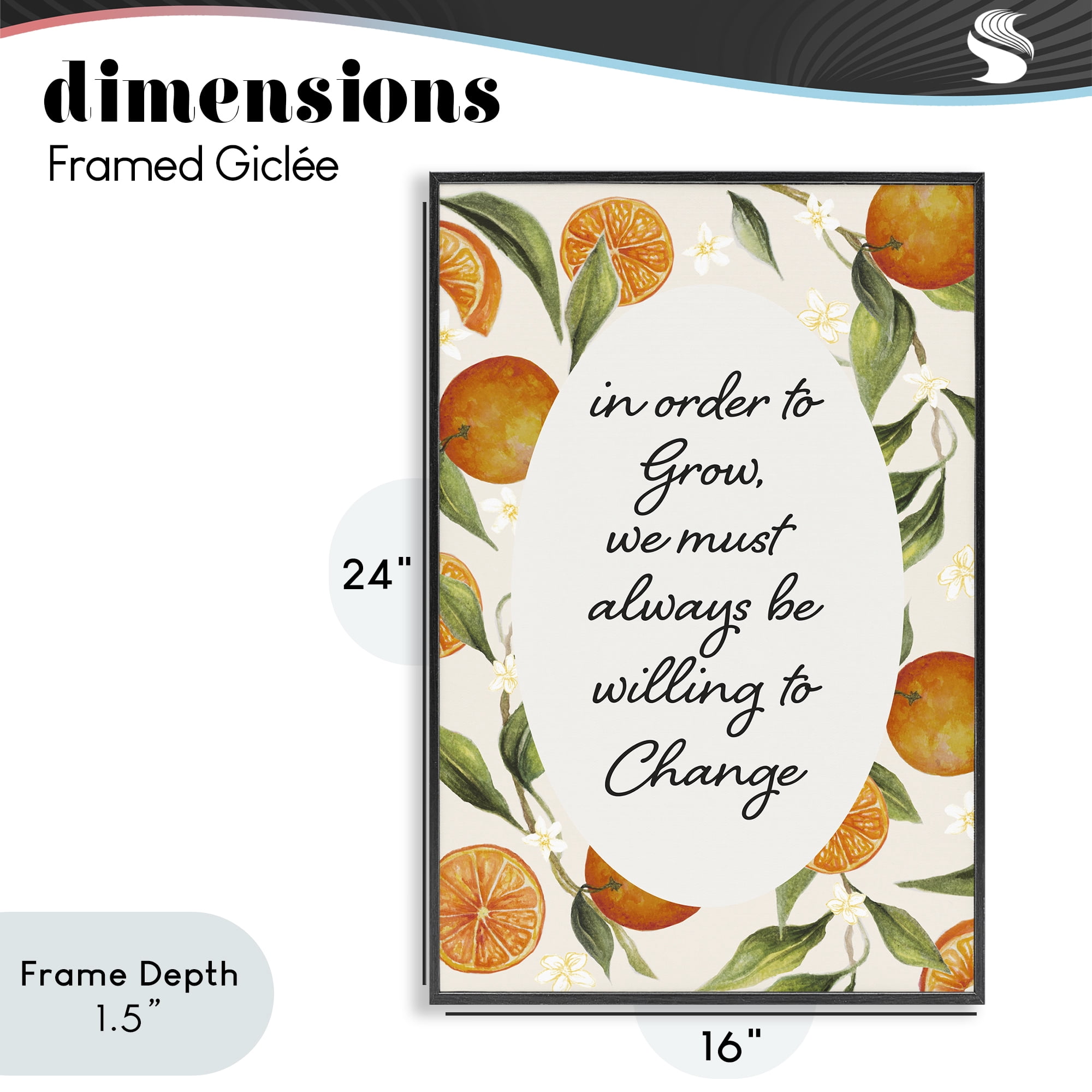 Stupell Industries Willing To Change Quote Black Framed Giclee Art, design by Janice Gaynor