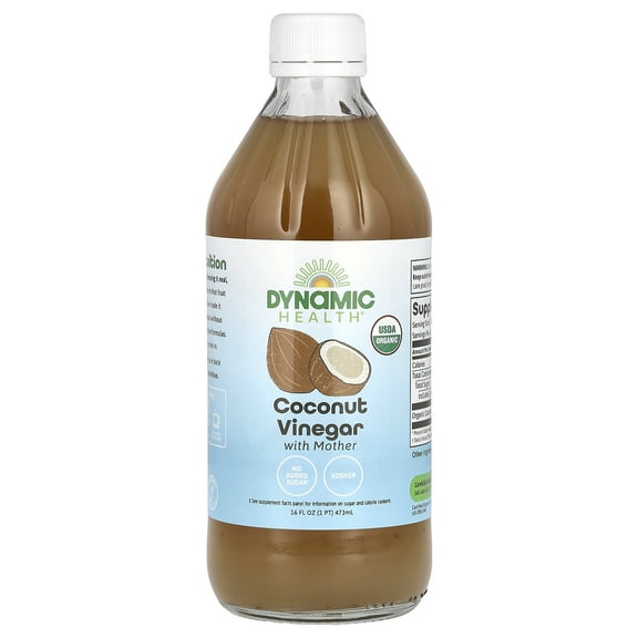 Dynamic Health Coconut Vinegar with Mother, 16 fl oz (473 ml)