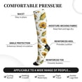 thumbnail image 3 of Lsque Corn Sunflowers Pattern Sport Compression Socks for Men & Women 15-20 mmHg Knee High Nurse Pregnant Running Medical and Travel Athletic, 3 of 6