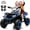 Blue, variant on Joyracer 24V 4x4 Kids ATV Electric 4-Wheeler with Leather 2-Seater, 24 Volt Ride on Toys for Big Kids w/ Kneepads, 4x200W Motors, Bluetooth Music, Blue