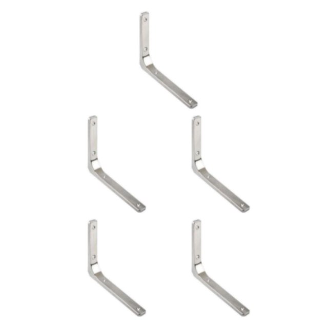 Youkk Support d'Étagère Robuste Mural en Forme de L Argent 10 Pouces 5Set