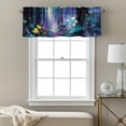 thumbnail image 3 of Forests Valance Curtain Oil Painting Spring Colored Flowers Shiny Forest Window Valances Rod Pocket Short Curtains Window Treatments for Kitchen Bedroom Bathroom Laundry 60" x 14", 3 of 9