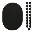 thumbnail image 1 of Furnish My Place Modern Indoor/Outdoor Commercial Solid Black Rug, Modern Area Rug, Baby Nursery Mat, Pet-Friendly Carpet for Living Room, Playroom, Made in USA, 1.5' x 2.25' Oval - Set of 20, 1 of 6