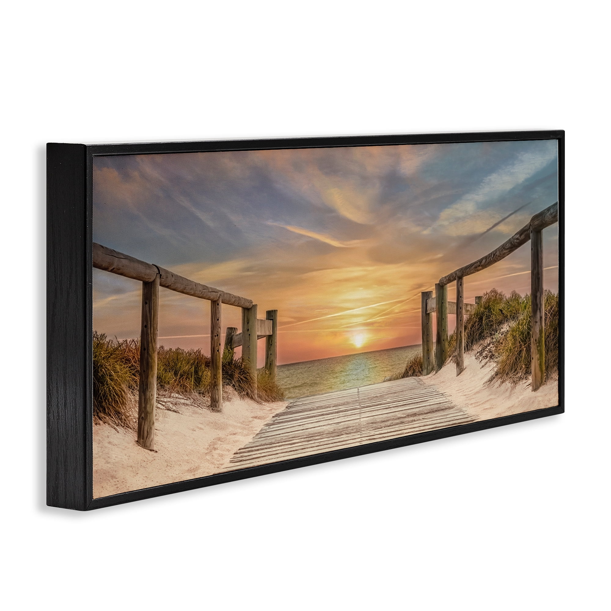 Stupell Industries Pathway To Sunset Black Framed Giclee Art, design by Mike Caliascibetta