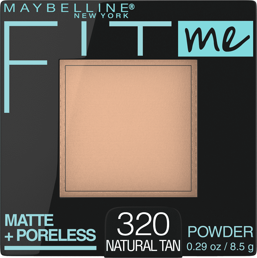 Maybelline Fit Me Matte Poreless Pressed Face Powder Makeup, Natural Tan, 0.29 oz