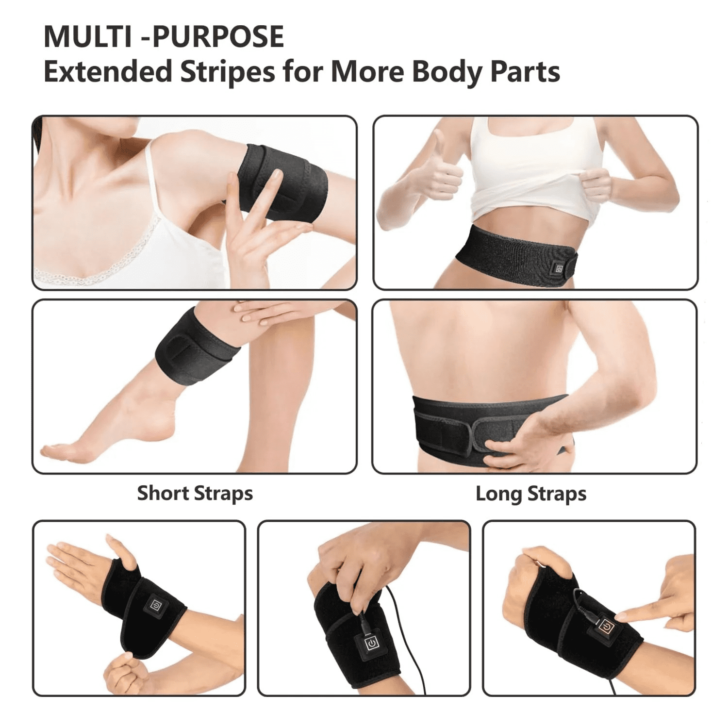 Red & Infrared Light Wrist Band, Flexible Support Wrap for Hands and Wrists