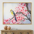 thumbnail image 2 of Beautiful Red Bird Sitting On Flowering Branch II 20 in x 12 in Framed Painting Canvas Art Print, by Designart, 2 of 5