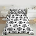 thumbnail image 2 of Manfei Boys Happy Halloween King Size Comforter Sets,Spider Webs Bedding Comforter Set,White Black Bedding Set For Teens,Ultra Soft Home Decor Reversible,3 Pieces, 2 of 8