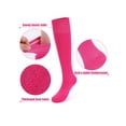 thumbnail image 4 of Gustave 2 Pairs Baseball Soccer Socks Knee High Multi-Sport Softball Socks Over the Calf Compression Athletic Socks Tube Socks for Men Women Youth Adult, Pink, 4 of 10