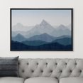 thumbnail image 3 of PixonSign Framed Canvas Print Wall Art Navy Blue Misty Mountain Range Nature Wilderness Illustrations Fine Art Decorative Farmhouse/Country Relax/Calm/Cozy Multicolor Zen for Bedroom - 24"x36" Black, 3 of 5