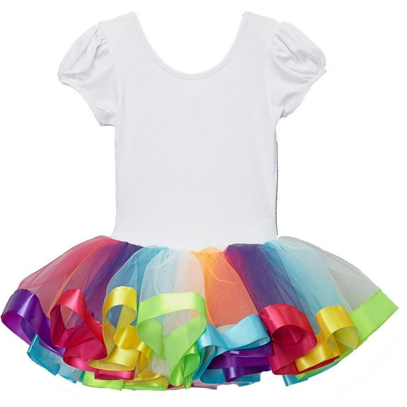 Wenchoice Girl's Rainbow Ballet Dress L(5T-6T)