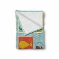 thumbnail image 2 of Seascape Soft Flannel Fleece Throw Blanket, Nautical Theme Lighthouse and Anchor Palm Trees Beach Sailing Holiday Lover, Cozy Plush for Indoor and Outdoor Use, 50" x 70", Multicolor, by Ambesonne, 2 of 6