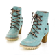 thumbnail image 5 of Botas Retro de moda para mujer, botas coreanas de tacón alto con remaches antideslizantes, botas cortas de talla grande 34-43, 5 of 5