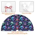 thumbnail image 4 of Lsque Skull flower cute Print Christmas Tree Skirt, Tree Skirt with Ties or Velcro, Perfect for Holiday Decorations, Halloween, and New Year-48", 4 of 7