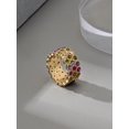 thumbnail image 1 of 1pc Sweet, Elegant & Ring With Colorful Gemstone Setting For Women, Suitable For Party, Wedding, Prom, Holiday, Daily Wear, Work, 1 of 1