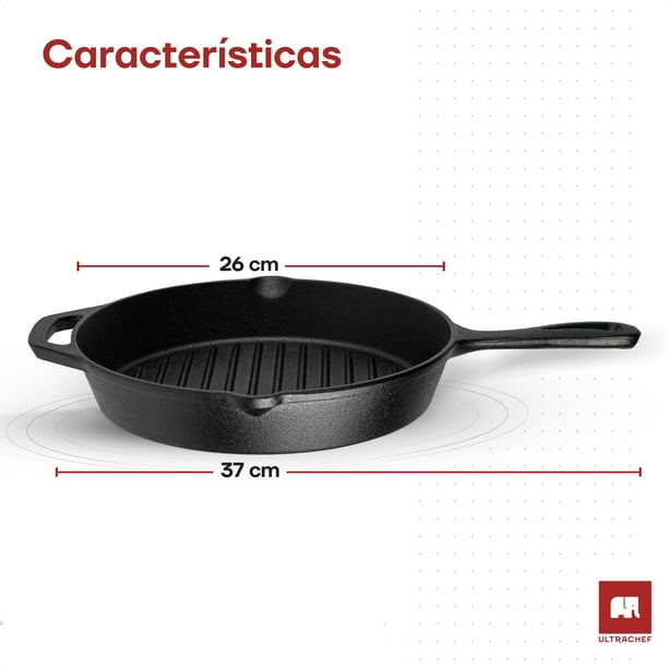 Sarten Grill De Hierro Fundido Ultrachef 26cm