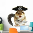 thumbnail image 1 of Funny Chipmunk Pirate Wall Decal Wallmonkeys Peel and Stick Decals for Boys (24 in W x 23 in H) WM503004, 1 of 4