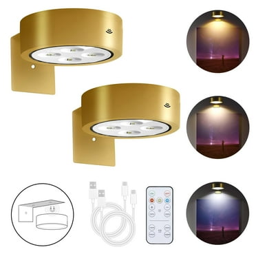 Easily control 2 rechargeable remote control picture lights to light up the art space