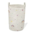 thumbnail image 1 of Bebelelo Soft Printed Foldable Laundry Basket Rainbow, Beige, 1 of 3