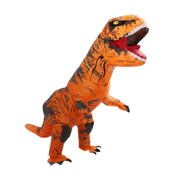 Inflatable Dinosaur Costume, Clear Printing Fashionable T Rex Inflatable Costume Waterproof for Christmas Orange Adult Style 150-190cm