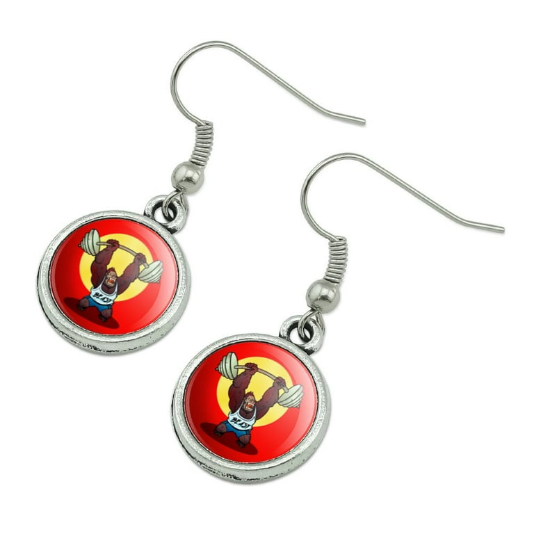 Weightlifting earrings on sale