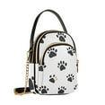 thumbnail image 7 of FORMRS Crossbody Bag for Women Quilted Travel Shoulder Cell Phone Purse with Chain Strap Handbag, Black Cartoon Cat Paw, 7 of 7