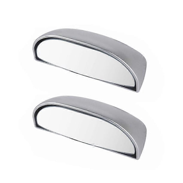 2pcs Auto Blind Spot Mirrors, Waterproof HD Blind Spot Mirrors, Top Quality Adjustable 360 Wide Angle Side Mirrors for GM Suv Rv Ve (Silver)