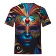 thumbnail image 4 of Kayannuo Blouses pour Femmes Liquidation T-Shirts à Manches Courtes pour Femmes Saint-Valentin Mardi Gras T-shirt Décontracté à Manches Courtes Imprimé Col Rond, 4 of 4
