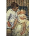 thumbnail image 2 of Cassatt, Mary 10x14 Gold Ornate Wood Framed with Double Matting Museum Art Print Titled - The Childs Bath 1880, 2 of 4