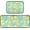 Teal Lemon, variant on Mexican Talavera Tile Kitchen Rugs and Mats Set 2 Piece Non Slip Washable Runner Rug Set of 2 for Floor Home Kitchen Laundry Decorative