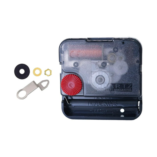 Accesorio de repuesto para mecanismo de reloj fácil de instalar con almohadilla de goma negra con longitud del eje 235 mm