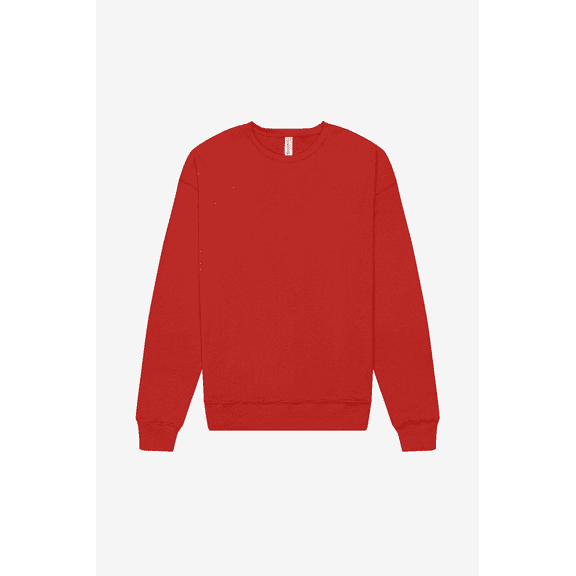 BELLA CANVAS Adult Unisex Long Sleeve Fleece Drop Sholder Sweatshirt for Crafting, Red , 2X-Large