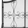 thumbnail image 6 of Vanity Art 2 Panel Iron Fireplace Screen | Heavy-Duty and Heat-Resistant Elegant 2 Panel Unique Pattern Iron Fireplace Screen with 31.1-inch Height, Black, MLT2077FP-BK, 6 of 9