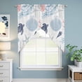 thumbnail image 6 of Blue Red Coastal Nautical Kitchen Window Curtains, Swag Curtains Valance for Bedroom Living Room Bathroom, Beach Sea Turtle Ocean Coral Starfish Rod Pocket Window Block Drapes 2 Panels 36"x63", 6 of 9