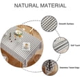 thumbnail image 3 of HHHC Tablecloth for Dining Table Rustic Table Cover, Farmhouse Kitchen Table Cloth, Cotton Linen Fabric Small Rectangle Table Cloths for 4 to 6 Seats, Black, White Rectangle, 55x70 Inch, 3 of 5