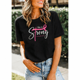 thumbnail image 5 of Godmerch Women's She Is Strong Proverbs 31:25 Christian Breast Cancer Awareness Pink Ribbon T-Shirt, 5 of 6
