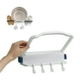 thumbnail image 1 of serony Foldable Washbasin Slipper Storage Rack with Hooks Punch-free Wall Foldable Washbasin Mounted Basin Rack Hooks Bathroom Organizer, 1 of 7