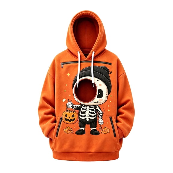 CAIVO Halloween Pet Pouch Hoodie Oversized Hooded Sweatshirt With Pocket Front Carry Pouch For Small Dogs And Cats Winter Adults Tops