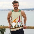 thumbnail image 6 of Gukieu Christmas Card With Gnomes Print Men's Quick Dry Fitness Vest, Round Neck Sleeveless Fitness Bodybuilding Top-XX-Large, 6 of 7