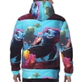 thumbnail image 3 of Bingfone Lively Cute Turtle Men's Drawstring Hoodie Long Sleeve Pocket Sweatshirts-Large, 3 of 6