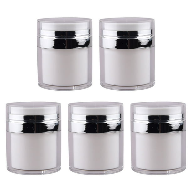 5 botellas dispensadoras de loción con bomba conveniente, subbotellas de loción y crema.