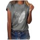thumbnail image 3 of Gibobby Playera Corte clásico para Mujer Tee Women Casual Short Sleeve Blouse Tops Tunic Loose Printing Women's Blouse(Gris,G), 3 of 5
