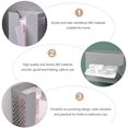 thumbnail image 2 of Dispensador de pañuelos faciales, soporte para tapa, organizador de servilletas para pared, para baño, cocina y oficina, color gris, 2 of 4